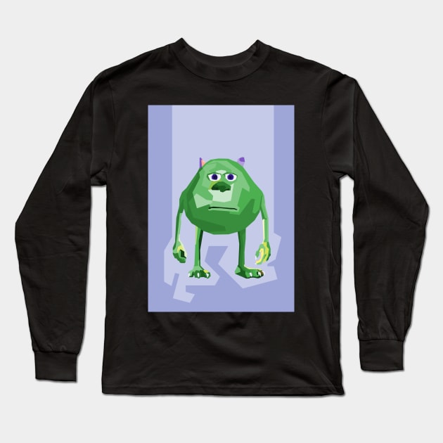 Mike Wazwski Wpap Pop Art Long Sleeve T-Shirt by Zet Art